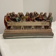 Vintage The Last Supper Figurine Religious Lord Our Savior Sculpture picture