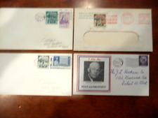 Eisenhower  LETS BACK IKE   Campaign Stamps Used on Covers (4 covers) $8.95 picture