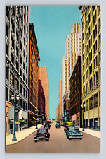 Postcard Main Street 11th Petticoat Lane Kansas City MO Old Cars 1940s Stores picture