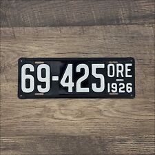 Restored OREGON 1926 License Plate - 69-425 - Great Condition YOM DMV Clear picture