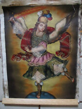 Hand painted Cusco school Archangel on canvas - Authentic From Peru picture