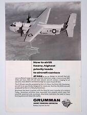Grumman Aircraft C-2A Advertising Print Ad National Geographic Magazine 1965 picture