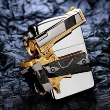 New Zippo oil Lighter gold silver with box picture