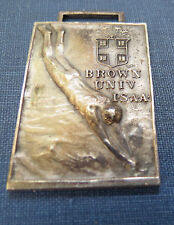 2 1915 BROWN UNIVERSITY ISAA 100 & 200 YD RELAY MEDALS in STERLING & BRONZE picture