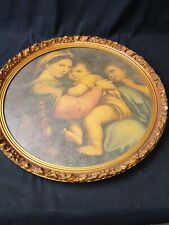 The Madonna della Seggiola  Madonna of the Chair by Raphael Print Round Frame picture