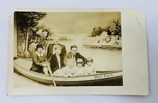 Antique Photograph #1 - Post Card Portrait Of Family On A Boat picture
