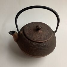 Japanese Tetsubin Cast Iron Hobnail 2 Cup Teapot with Strainer picture
