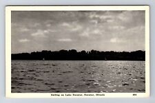 Decatur IL-Illinois, Sailing on Lake Decatur, Antique Vintage Postcard picture