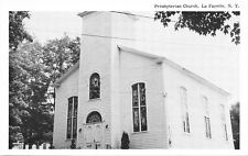 La Fayette New York~Presbyterian Church~1960s B&W Postcard picture