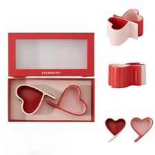 Starbucks Valentine's Day Creative Heart 99 Shape Ceramic Couple Mug Gift Set picture