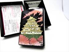 Real Gold Makie Japan Osaka Castle Cherry Blossom Zippo 2007 Mint Rare picture