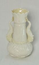Vintage Belleek irridescent luster Dolphin spill vase 6.5
