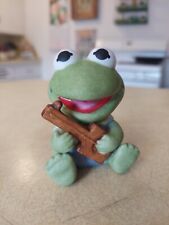 RARE Baby Kermit The Frog Guitar Figurine Enesco Muppet Babies 1983 Ceramic picture