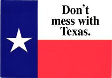 Vintage Postcard 4x6- DON'T MESS WITH TEXAS, TEXAS FLAG, TX. 1960-80s picture