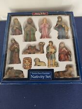 Holiday Time 12 Piece Hand Painted Porcelain Nativity Set picture
