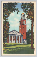 Stetson Chapel Kalamazoo College Kalamazoo Michigan Linen Postcard No 2530 picture