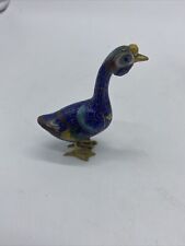 Cloisonne Enamel Bird Duck Goose Figures 2 3/4