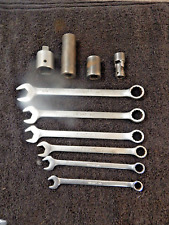 10 Pc Vtg Wright SAE Combo Wrench & Socket Lot - VGC picture