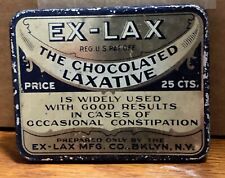Vintage Laxative Tin Chocolate RX Medicine 1930 Pharmacy Original Ex-Lax Empty picture