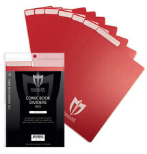 100 Max Pro Red Plastic Comic Book Dividers with Folding Write On Tab picture