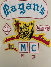 Pagans Motorcycle Club Embroidery patches set Iron On for jackets and vests picture
