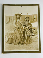Piegan Blackfoot Indian Native American Chief & Wife Cabinet Card Montana MT picture