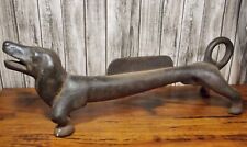 Antique Vintage Cast Iron Dachshund Weiner Dog Long Boot Scraper Collectible OLD picture