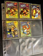 (5) 1999 Lunchables Nintendo Donkey Kong 64 DK64 Profile Cards-Tiny,Chunky,Lanky picture
