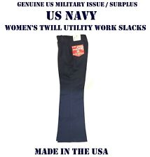 US NAVY SLACKS WOMENS 12MXT x 38 BLUE UTILITY WORK DUTY UNIFORM PANTS BOTTOM USN picture