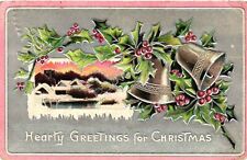 Vintage Postcard- Hearty Greetings for Christmas. picture