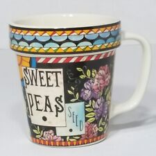 Stanley Papel GiftCraft MUG Sweet Peas Flower Seed Design Coffee Tea 8 oz 1 Cup picture