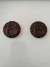 Two Large Vintage Burwood Picture Buttons, Sew Through, SCOTTIE DOGS picture
