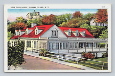 Postcard Golf Club House Fishers Island New York picture