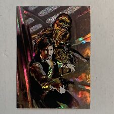 1996 Star Wars Finest Insert Matrix Card # 1  Han Solo & Chewbacca -Ray Lago Art picture
