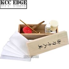 Japanese Samurai Katana Sword Maintenance Cleaning Oil Kit w/ Storage Box picture