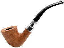 Peterson Barley Sterling Silver Spigot Mounted Medium Bent Dublin Pipe (127-a) picture