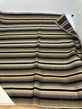 Vtg HH  Designer Heavy Duty Upholstery Fabric Sample Black Gold Stripes(C) picture