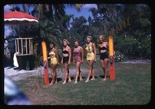 Cypress Gardens Women Swimsuits Fashion 35mm Slide 1950s Red Border Kodachrome picture