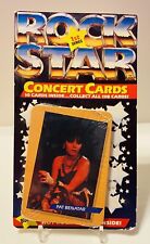 1985 ROCK STAR CONCERT CARD 1ST SERIES SEALED UNOPENED PACK PAT BENATAR ON FRONT picture
