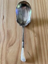 Vintage pat apld serving spoon with mother of pearl handle (See Pics For Details picture