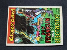 1961 Topps Crazy Card # 3 Ben Franklin did not discover electricity (EX) picture