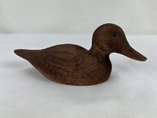 Vintage Handcrafted Small Wooden Duck Signed picture