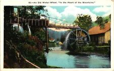 Vintage Postcard- 93. WATER WHEEL, HEART OF THE MOUNTAINS. UnPost 1910 picture