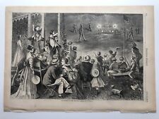 1869 Harper’s Antique Print Fourth Of July Fireworks In The Country #121322 picture