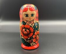 Vintage Russian Wooden Nesting Dolls  Set of 5 hand-painted picture