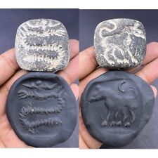 Ancient Old Bactrian Greco Artifact Doubles Side Different Intaglio ancients bea picture