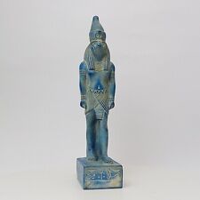 Horus Sky God Blue Stone Statue - Ancient Egyptian Goddess Art picture