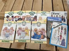 1980s doll sewing patterns lot vintage LOT OF 10 Cabbage Patch Kids McCaul Vogue picture