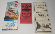 Washington DC vicinity Virginia Maryland Maps Lot of 3 Vintage Street Guide Used picture