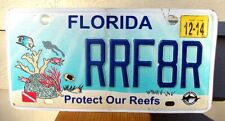 Florida PROTECT OUR REEFS License Plate SCUBA CORAL SNORKEL # RRF8R picture